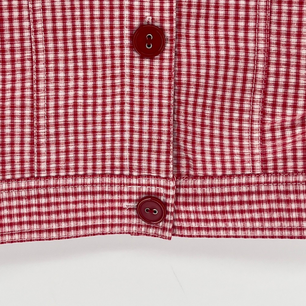 Draper’s & Damon’s Women's Red Gingham Jacket & Pants Set - Picture 7 of 13